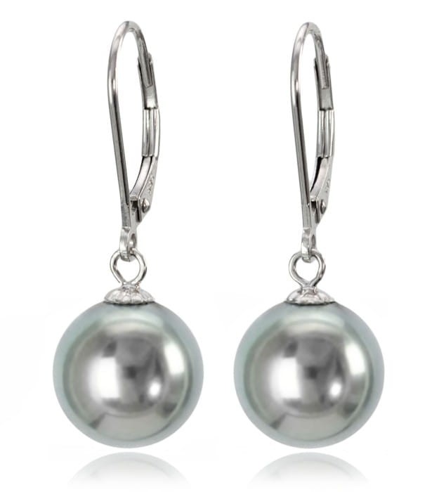 Kolczyki złote ze srebrnymi perłami Tahiti 10-11 mm ET-110S-LVWG14-CSEV