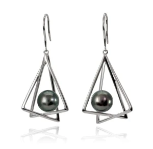 Kolczyki złote z perłami Tahiti (wzór 2TRN)