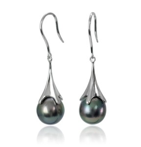 Kolczyki złote z perłami Tahiti (wzór EIFF)