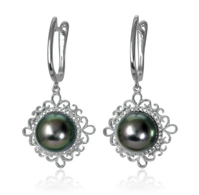 Kolczyki złote z perłami Tahiti (wzór LSLAC)