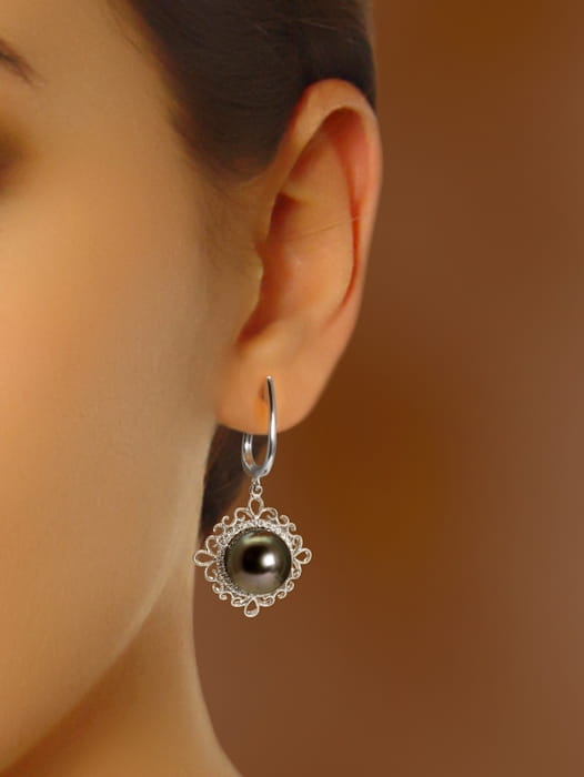 Kolczyki złote z perłami Tahiti ET-100B-LSWG14D-LSLAC 2