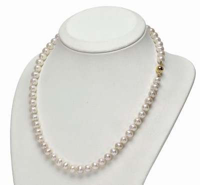 Naszyjnik z pereł 7,5-8 mm (wzór CSNP-YG)