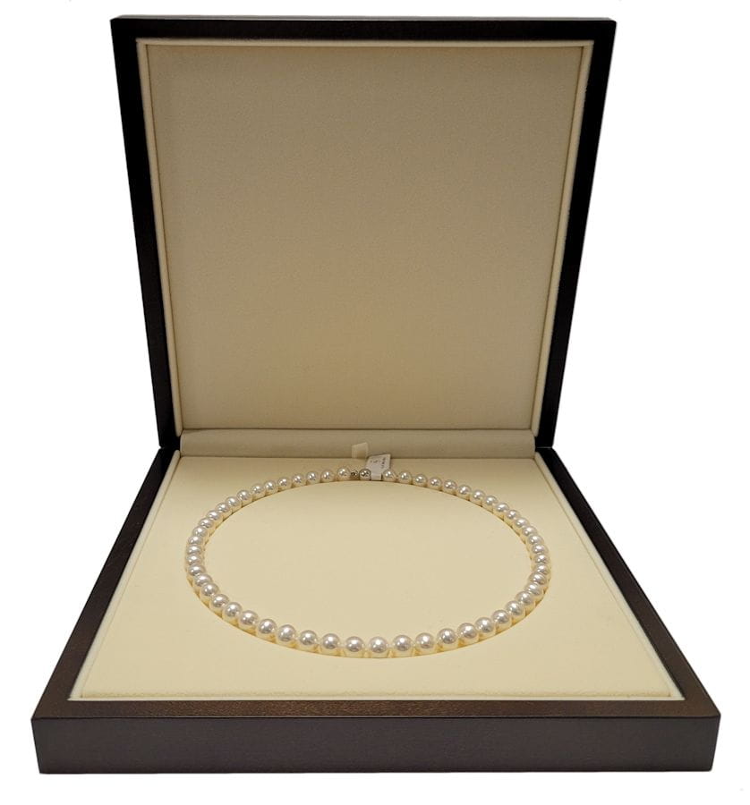 Naszyjnik z pereł 7,5-8 mm NF17-80W-BCYG14-CSNP 4