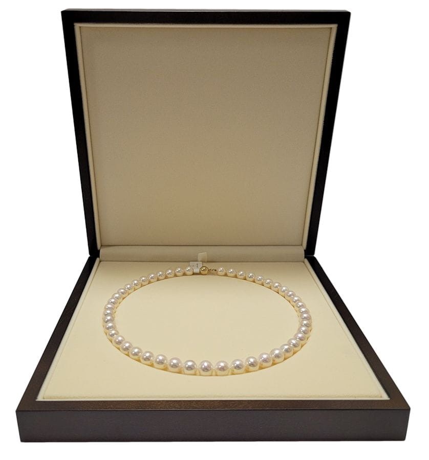 Naszyjnik z pereł 8,5-9,5 mm NF17-95W-BCYG14-CSNP 4