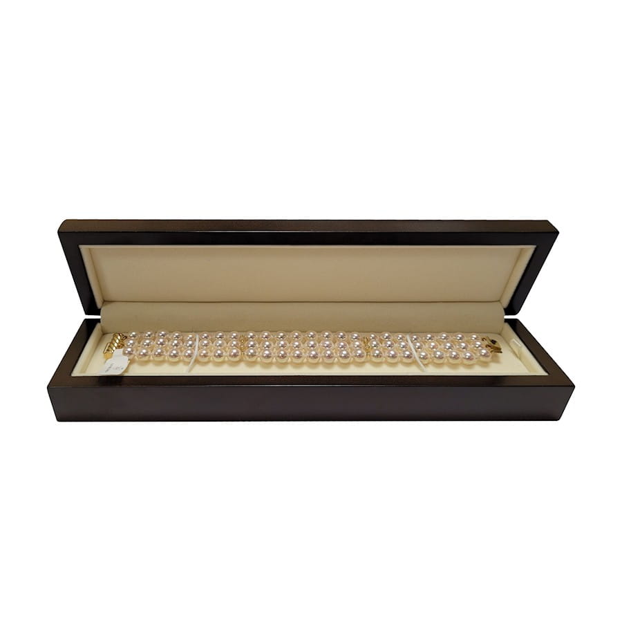 Bransoleta 3-rzędowa z perłami Akoya 7-7,5 mm BA3-75W-YG14D-CLC 4