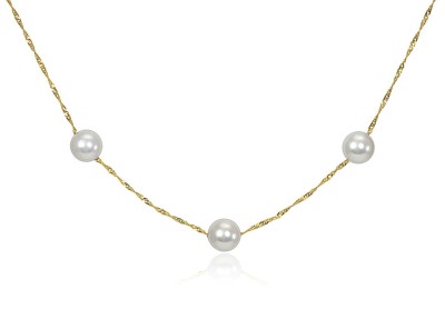 Łańcuszek z perłami Akoya 42 cm (wzór TIN3-YG)