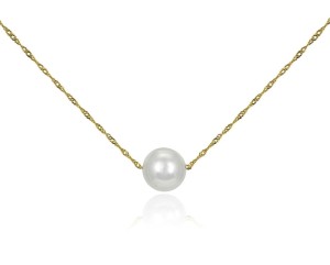 Łańcuszek z perłą Akoya 38 cm (wzór TIN1-YG)