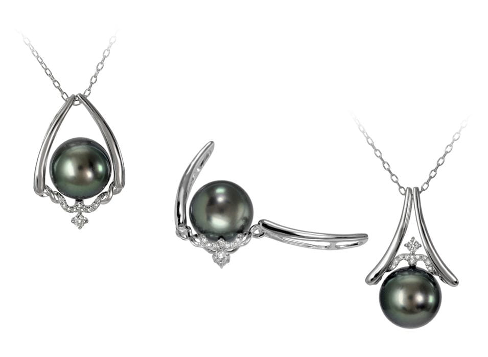 Zawieszka złota z perłą Tahiti PT-110B-WG14D-WXM 5