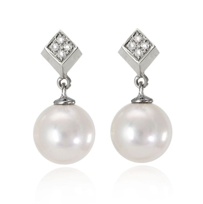 Kolczyki złote z perłami Akoya EA-85W-SHWG14D-CUFF