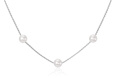 Łańcuszek z perłami Akoya 38 cm (wzór TIN3-WG)