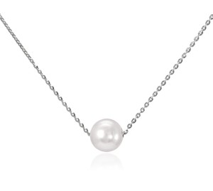 Łańcuszek z perłą Akoya 38 cm (wzór TIN1-WG)