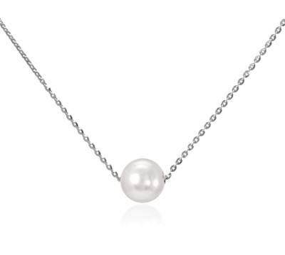 Łańcuszek z perłą Akoya 42 cm (wzór TIN1-WG)