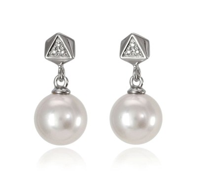 Kolczyki złote z perłami Akoya (wzór THEX)