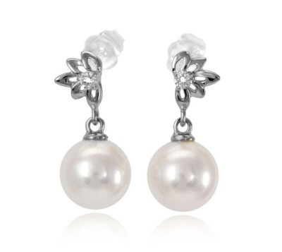 Kolczyki złote z perłami Akoya (wzó HFLO)