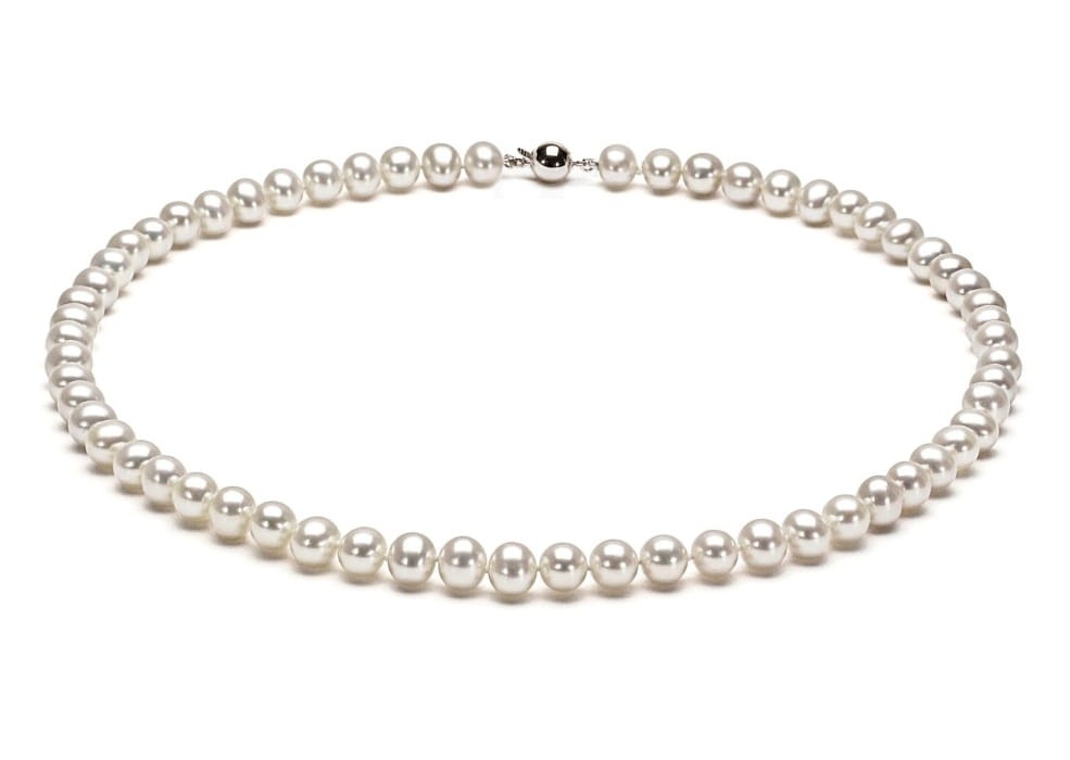 Naszyjnik z pereł 7,5-8 mm NF17-80W-BCWG14-CSNP 2