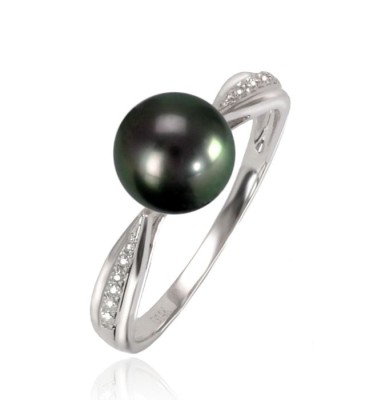 Pierścionek złoty z perłą Tahiti (wzór CTRN)