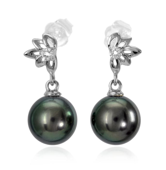 Kolczyki złote z perłami Tahiti ET-90B-SHWG14D-HFLO