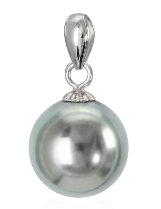 Zawieszka złota ze srebrną perłą Tahiti 9-10 mm PT-100S-WG14-CSPS