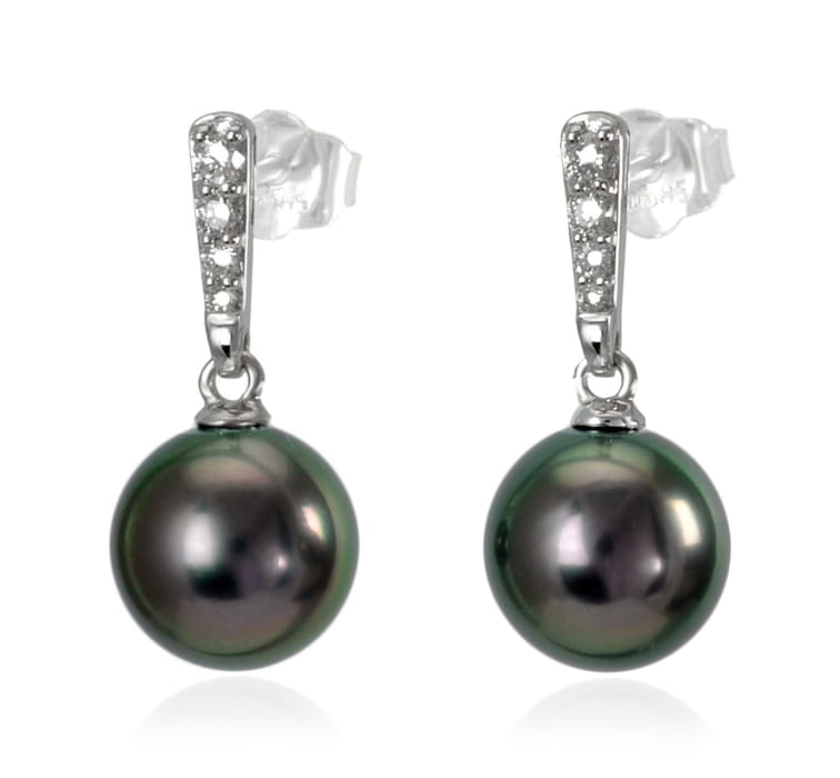 Kolczyki złote z perłami Tahiti ET-90B-SHWG14D-STCK