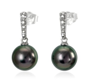 Kolczyki złote z perłami Tahiti (wzór STCK)