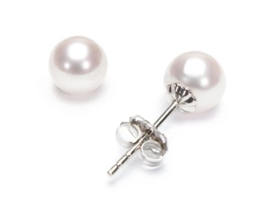 Kolczyki złote z perłami Akoya 5,5-6 mm (wzór CSES)