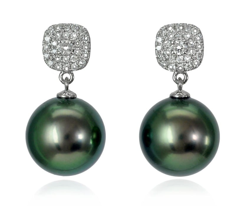 Kolczyki złote z perłami Tahiti ET-110B-SHWG14D-SHLD