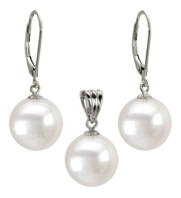 Komplet biżuterii z perłami 11-12 mm (wzór CSS-EP-WG)