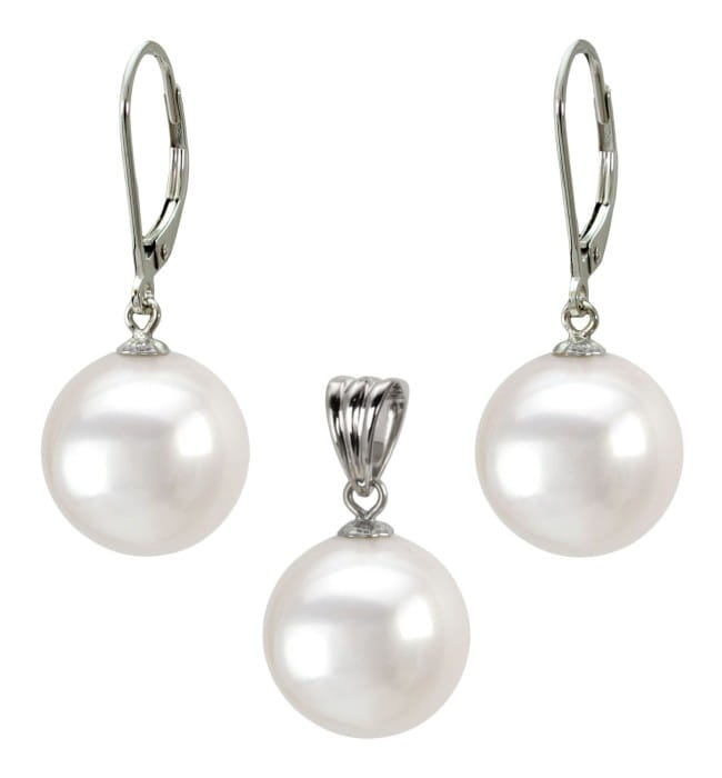 Komplet biżuterii z perłami 12-13 mm SFEP-130W-LVWG14-CSS