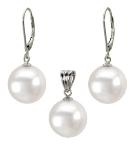 Komplet biżuterii z perłami 12-13 mm (wzór CSS-EP-WG)