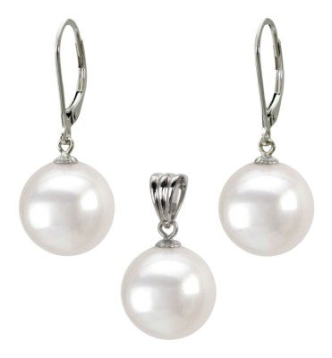 Komplet biżuterii z perłami 12-13 mm (wzór CSS-EP-WG)