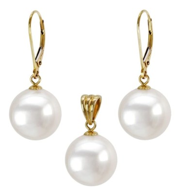 Komplet biżuterii z perłami 12-13 mm (wzór CSS-EP-YG)