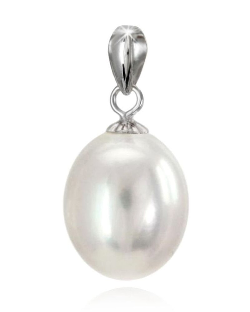 Zawieszka złota z białą owalną perłą South Sea 9-10 mm PS-100WDS-WG14-CSPS