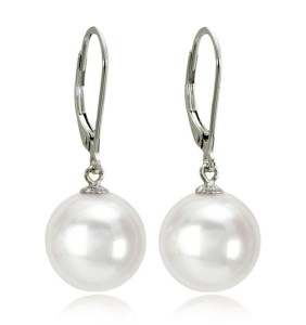 Kolczyki złote z białymi perłami South Sea 11-12 mm (wzór CSEV)