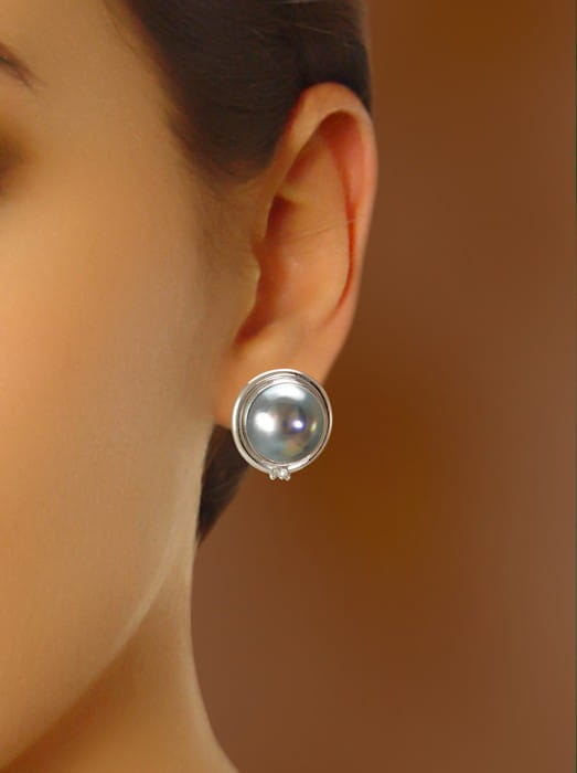 Kolczyki złote z perłami Mabe EMP-140S-SWG18D-PMDP 2