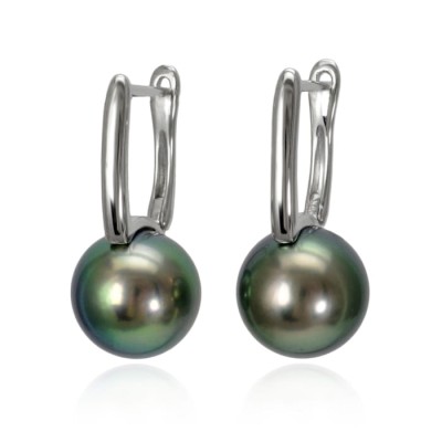 Kolczyki złote z perłami Tahiti (wzór SQHR)