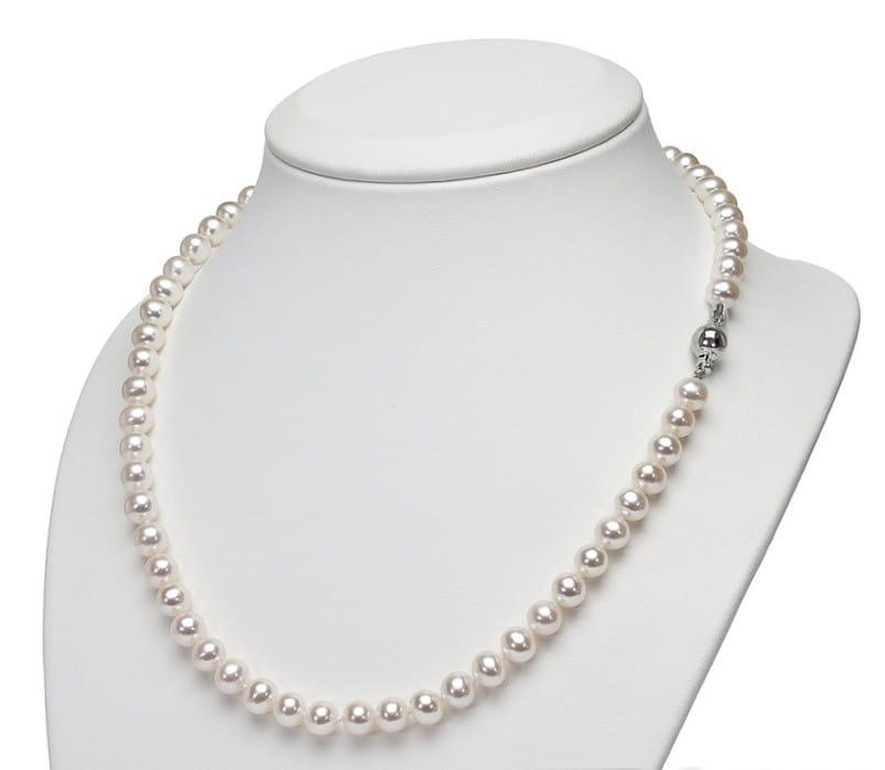 Naszyjnik z pereł 6,5-7 mm NF17-70W-BCWG14-CSNP