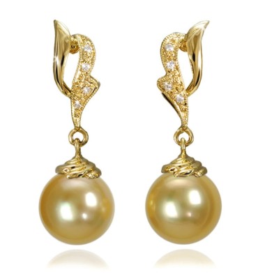 Kolczyki ze złotymi perłami South Sea (wzór RFLM)