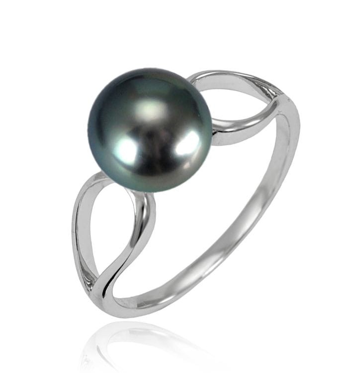 Pierścionek złoty z perłą Tahiti RT1-90B-WG14-GNS
