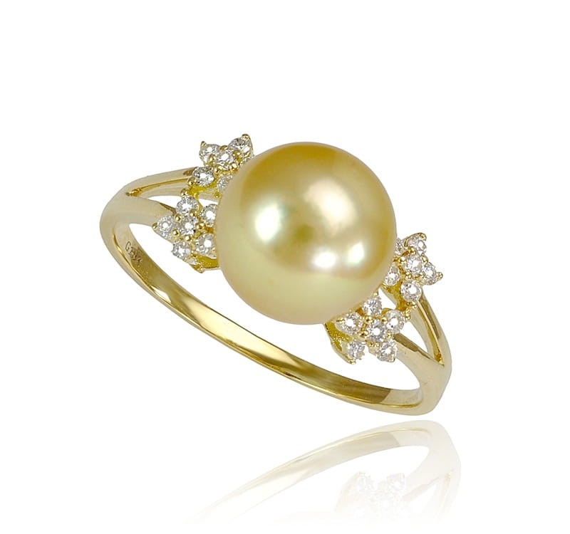 Pierścionek złoty z perłą Tahiti RT1-90B-WG14-GNS