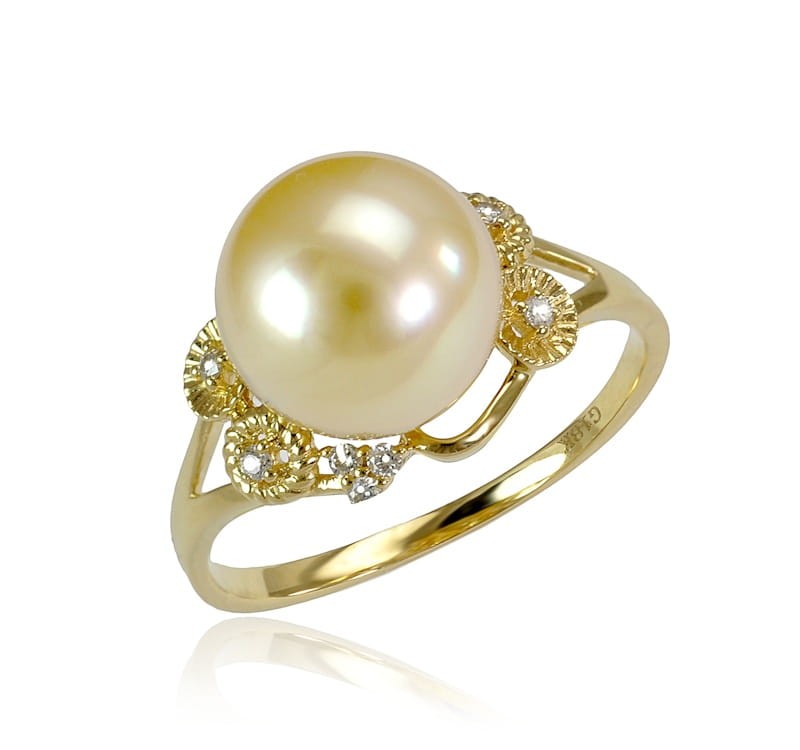 Pierścionek złoty z perłą Tahiti RT1-90B-WG14-GNS