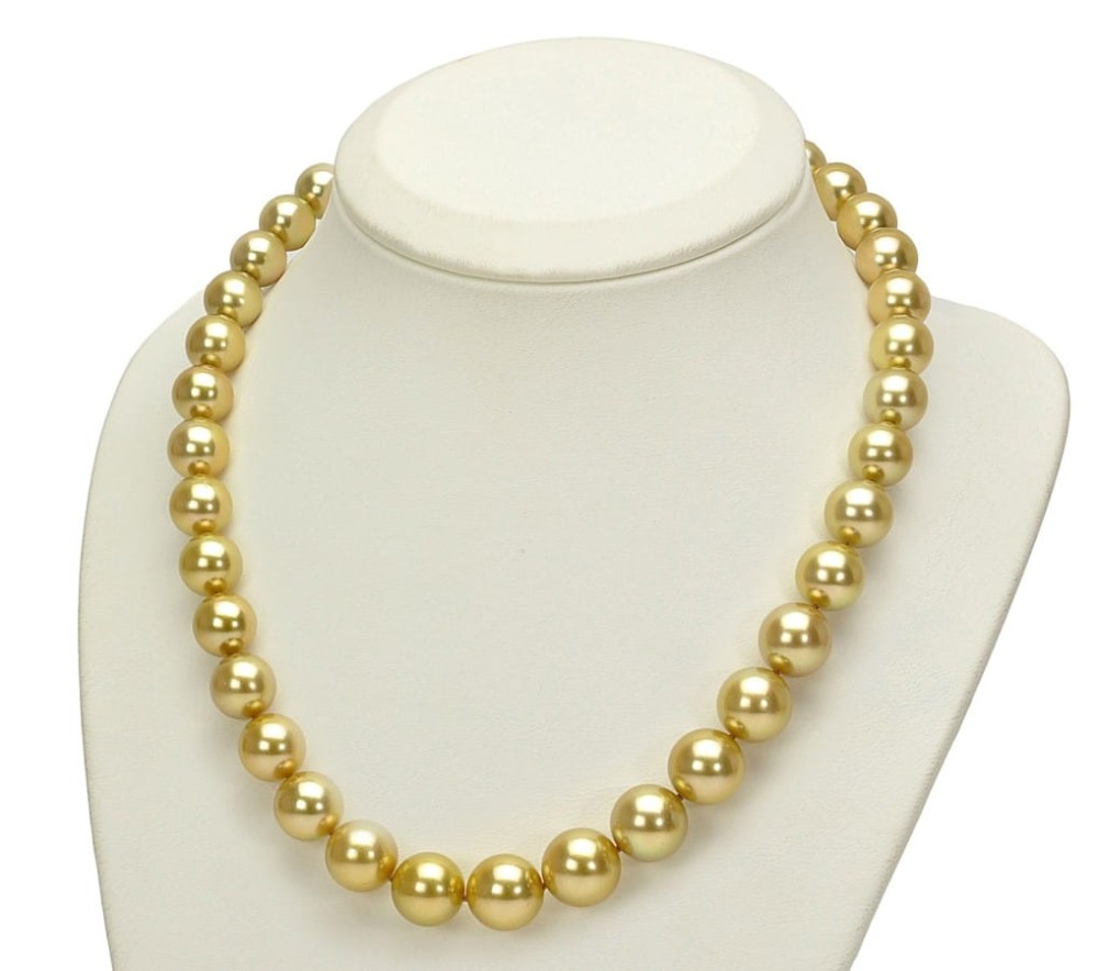 Naszyjnik ze złotych pereł South Sea 9,5-13 mm NS17-130G-CBCDYG14-CSNP