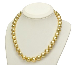 Naszyjnik ze złotych pereł South Sea 9,5-13 mm