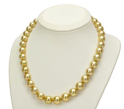 Naszyjnik ze złotych pereł South Sea 9,5-13 mm
