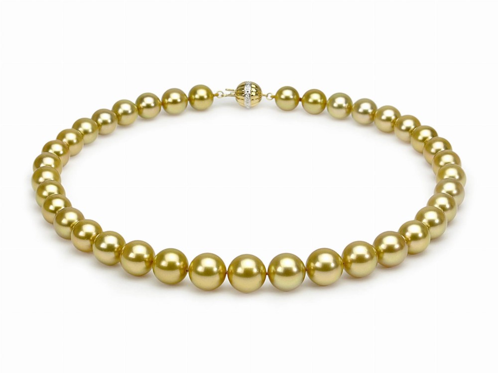 Naszyjnik ze złotych pereł South Sea 9,5-13 mm NS17-130G-CBCDYG14-CSNP 2