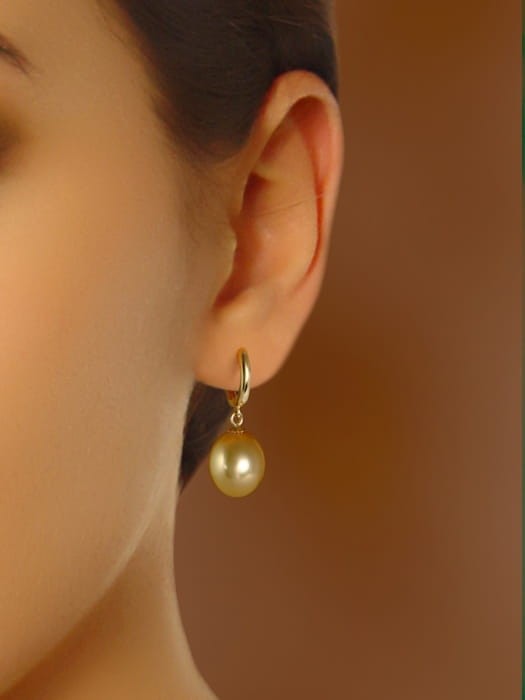 Kolczyki ze złotymi perłami South Sea ES-100GDS-RYG14-HRS 2