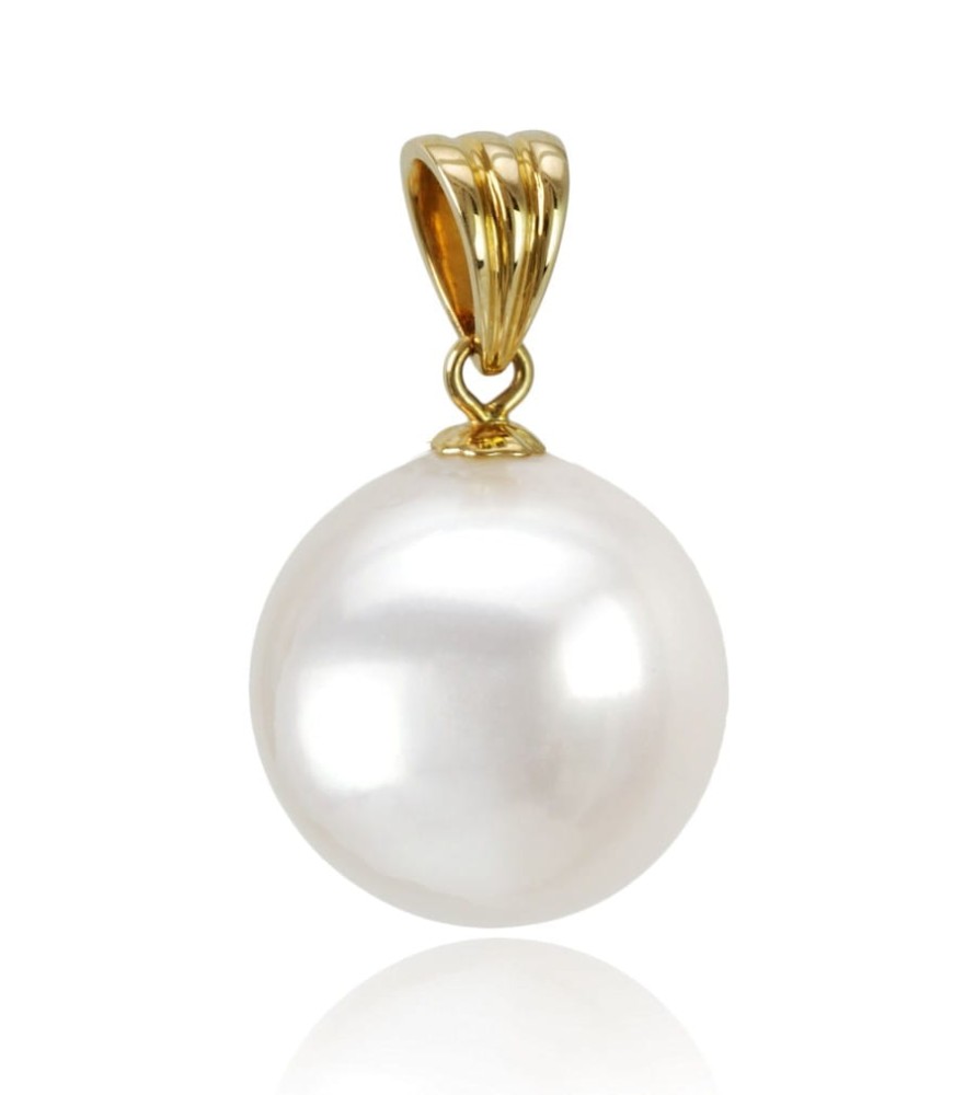Złota zawieszka z perłą 14-15 mm PF-150W-YG14-CSPB