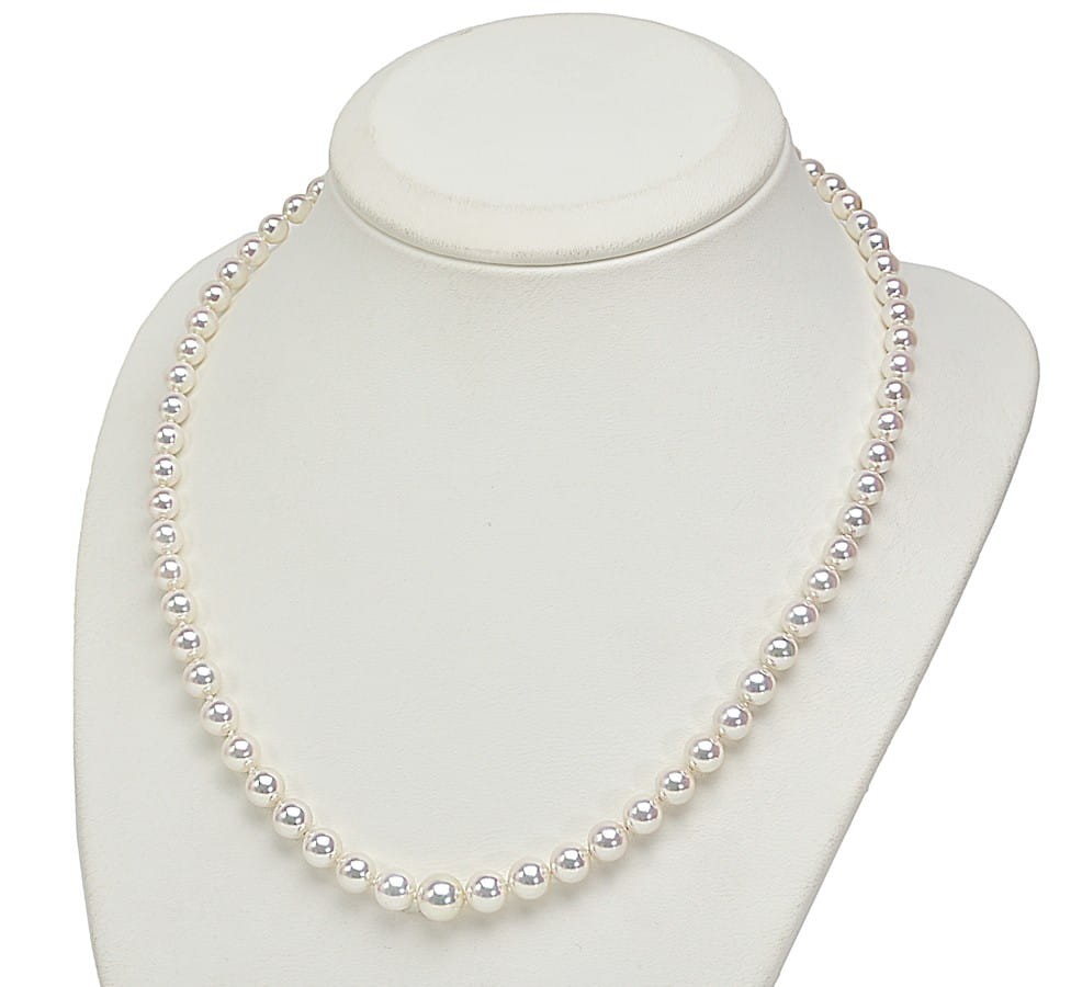 Stopniowany naszyjnik z pereł Akoya NA17-5080W-FCYG14-CSNP