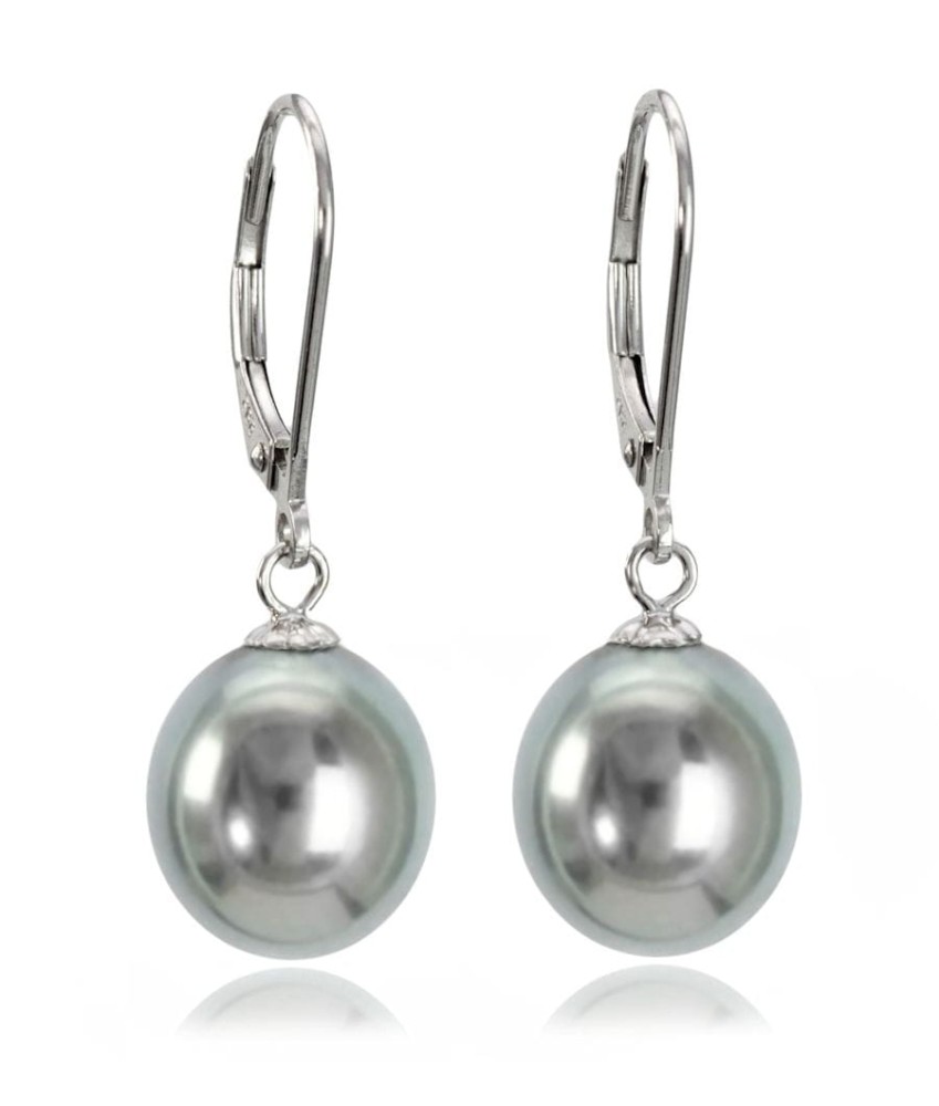 Kolczyki złote ze srebrnymi owalnymi perłami Tahiti 10-11 mm ET-110SDS-LVWG14-CSEV