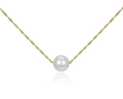 Łańcuszek z perłą Akoya 42 cm (wzór TIN1-YG)
