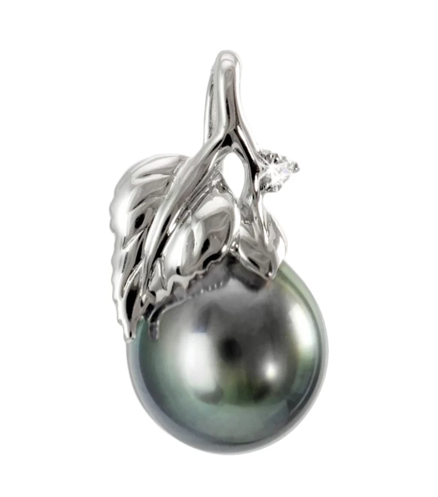 Zawieszka złota z perłą Tahiti PT-100BDS-WG14D-CLF